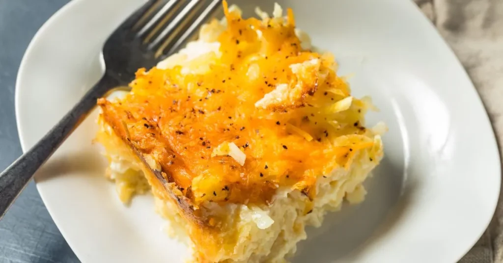 Golden-brown pineapple casserole with a crunchy cracker topping and gooey melted cheese.