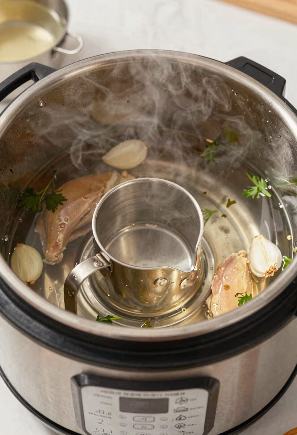 add liquid trivet aromatics