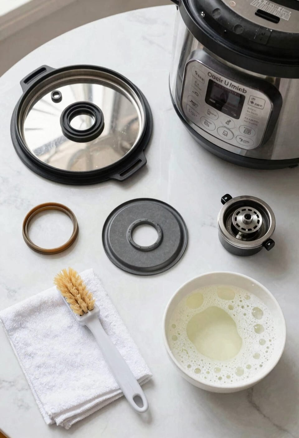 clean removable lid components carefully
