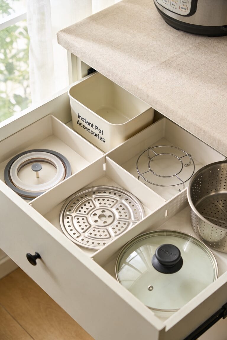 compact instant pot accessory storage