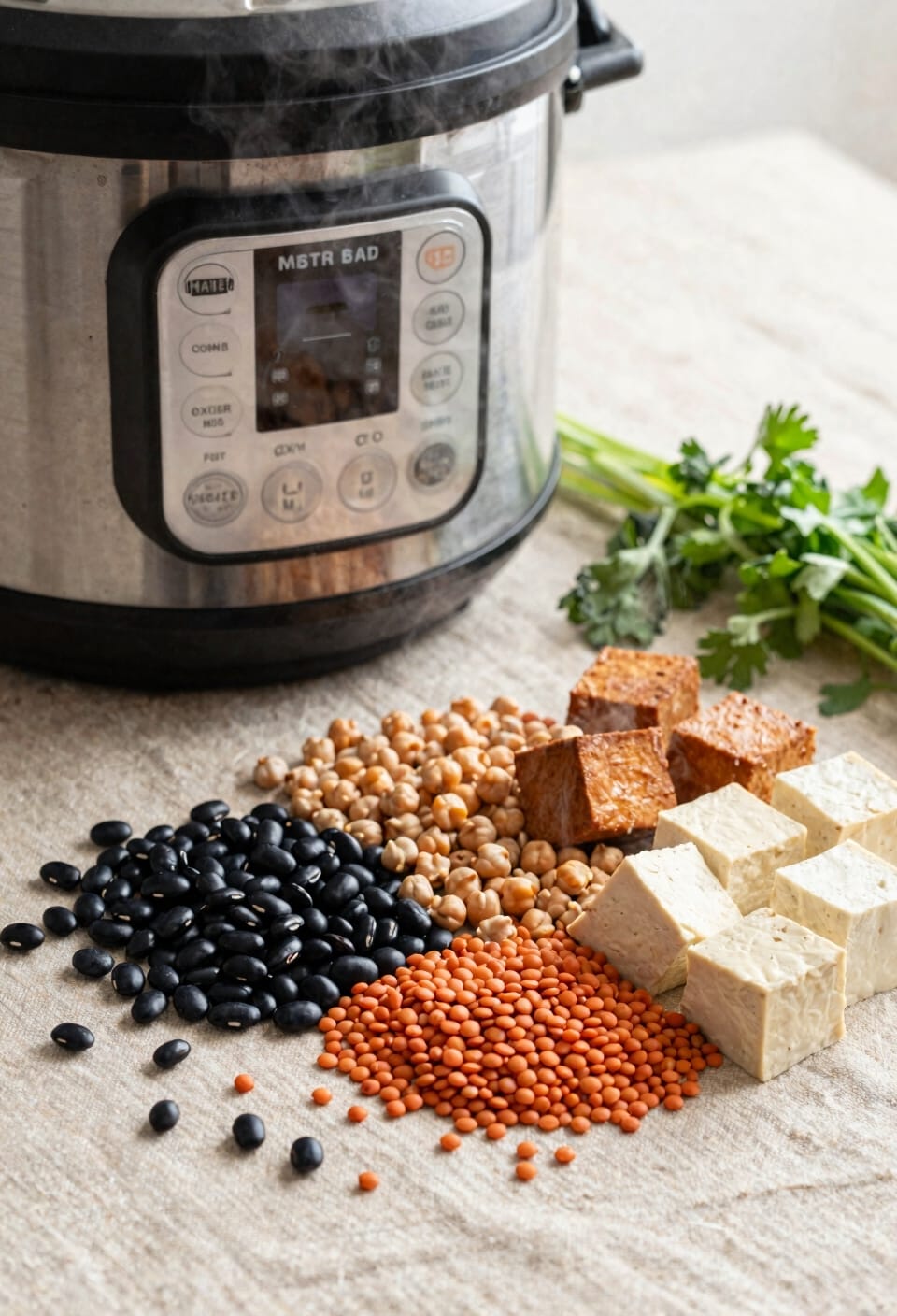hearty umami packed plant proteins