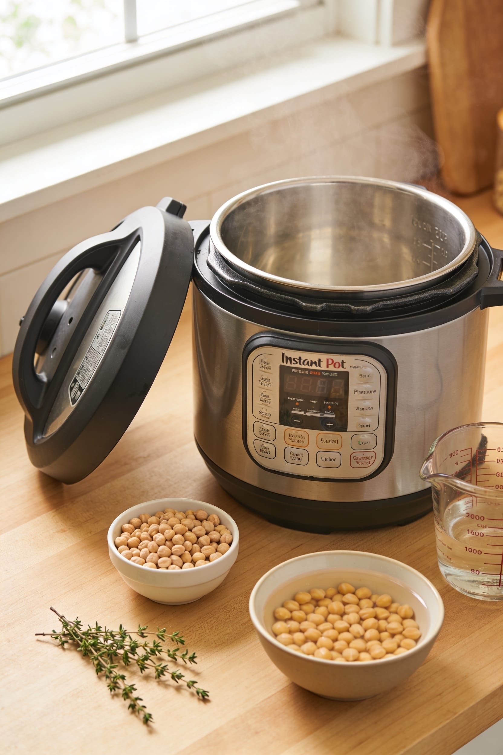 instant pot cooked chickpeas