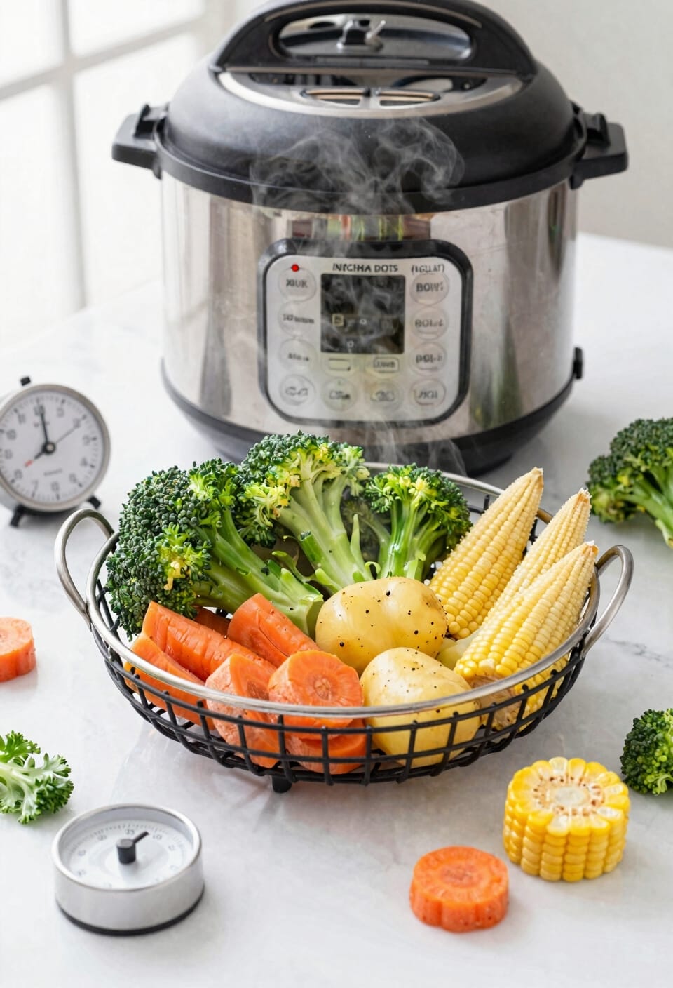 instant pot steamer timings