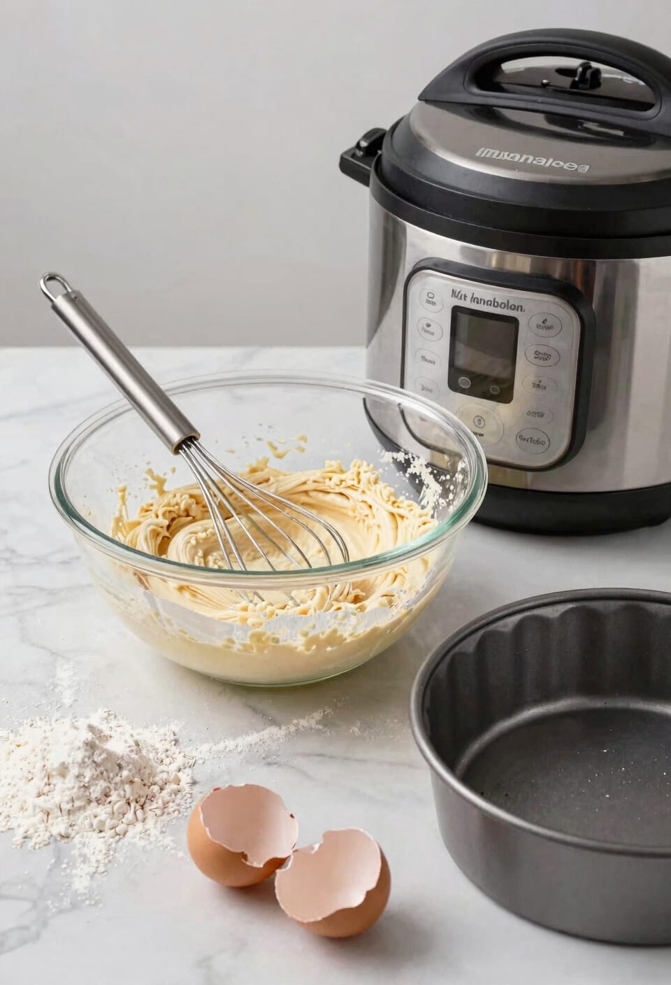 mix batter just before baking