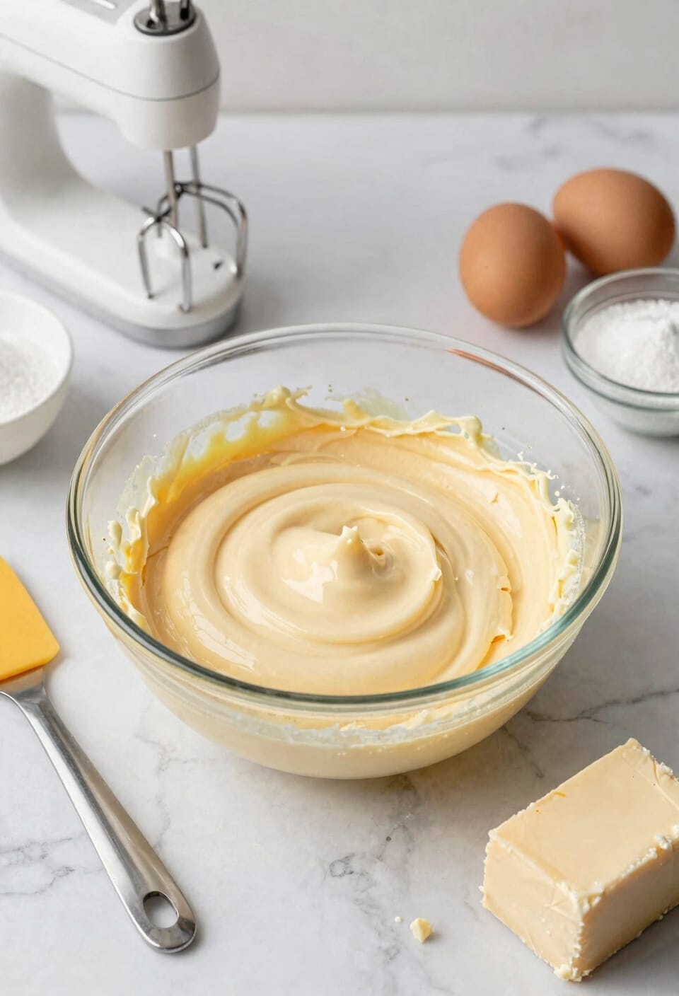 mix gently to avoid cracks