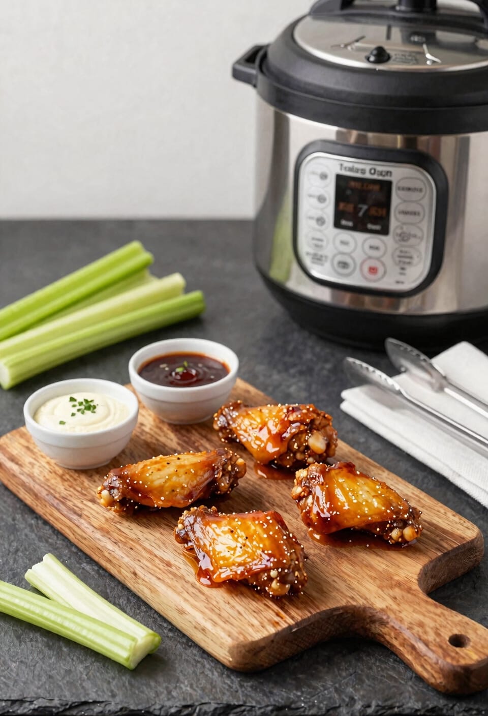 pressure cooked air fried wings