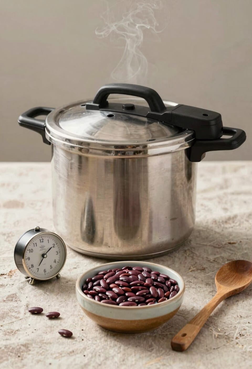 pressure cooked beans timing details