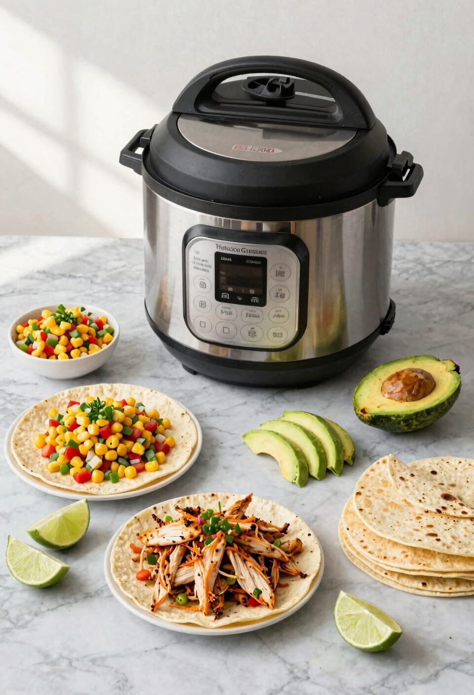 pressure cooked jamaican inspired tacos