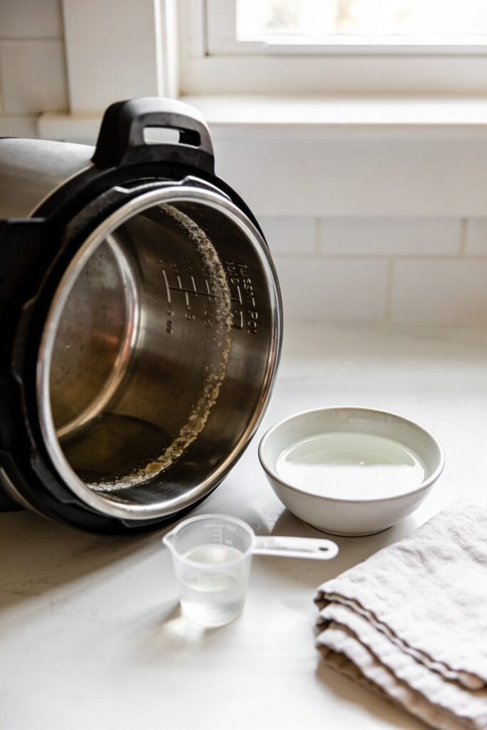 remove mineral buildup inside instant pot