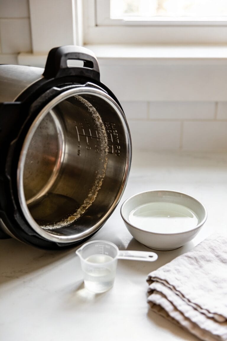 remove mineral buildup inside instant pot