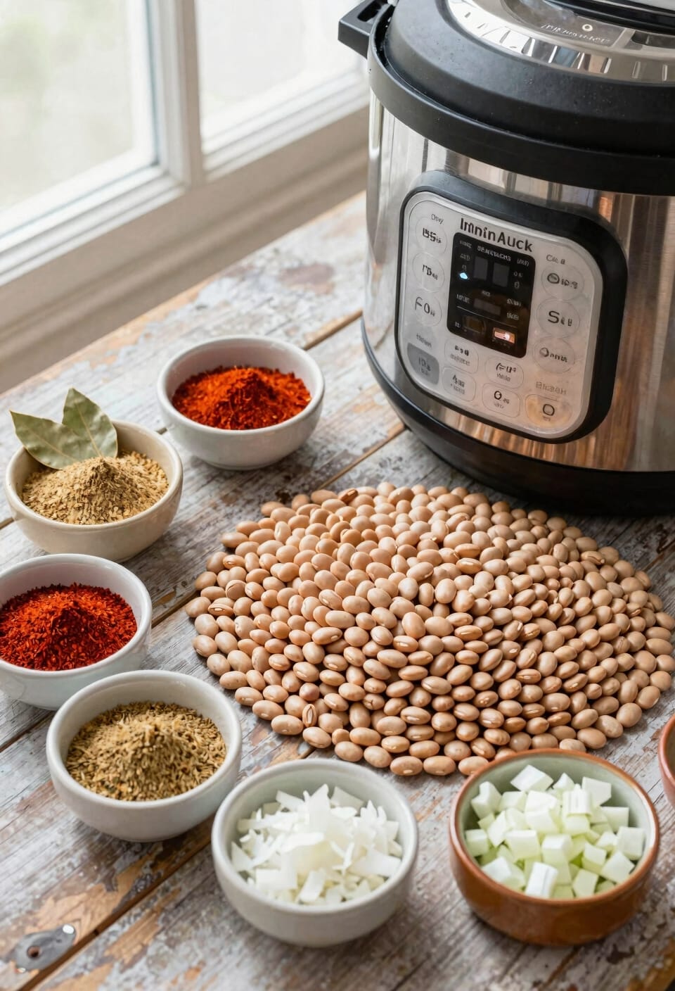season beans while cooking