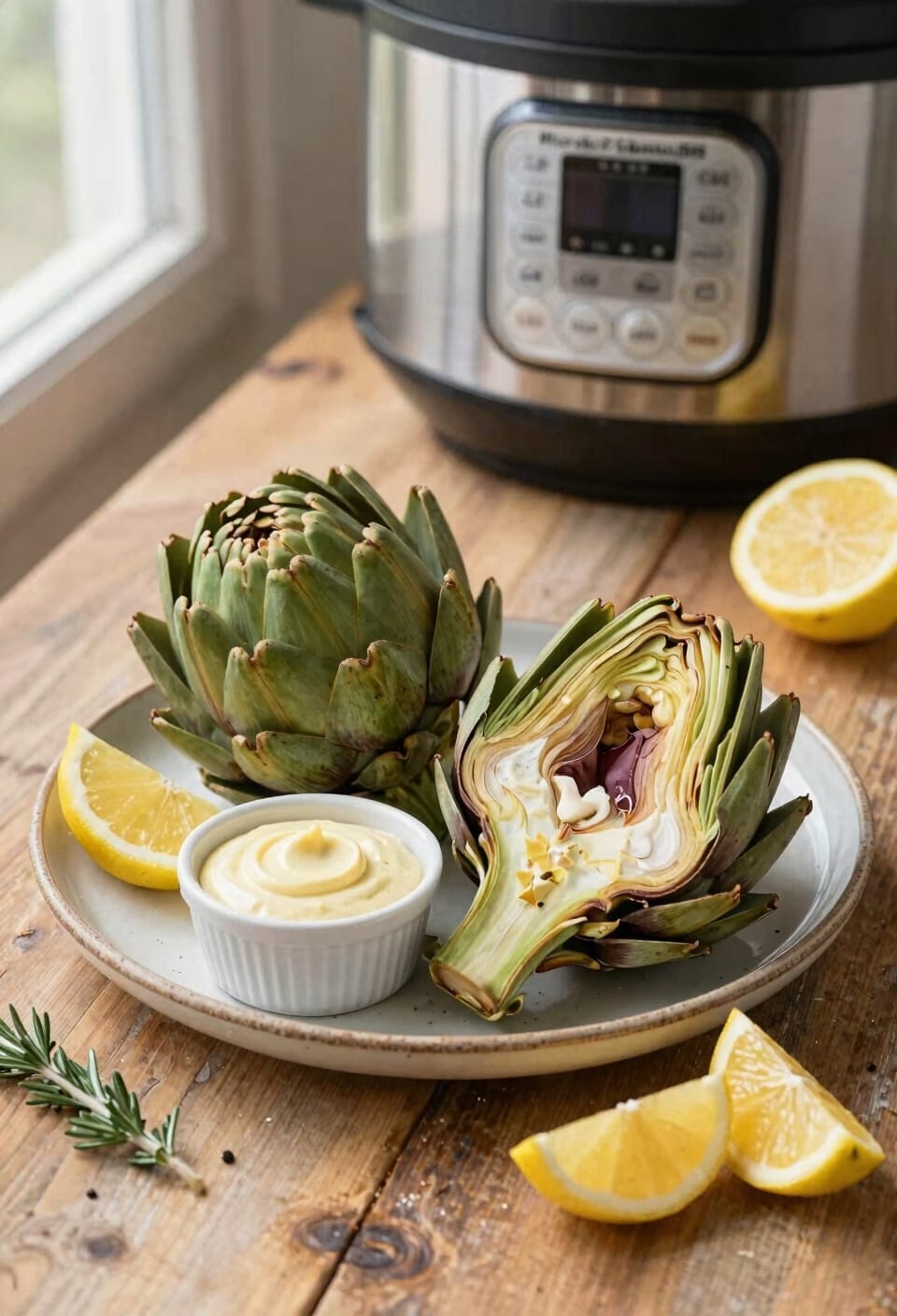 serve artichokes with sauces
