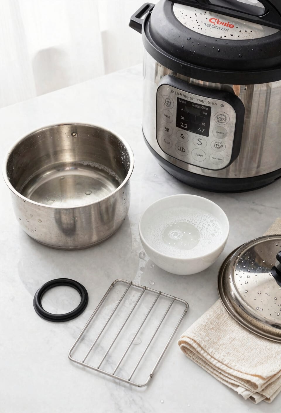 thoroughly wash and dry components
