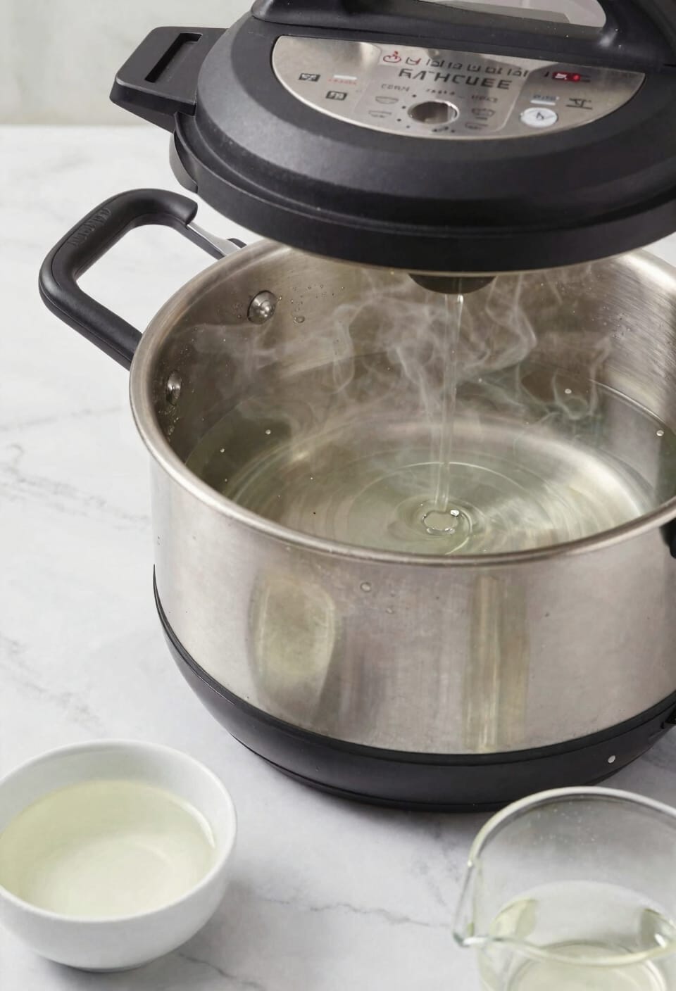 vinegar solution flushes scale